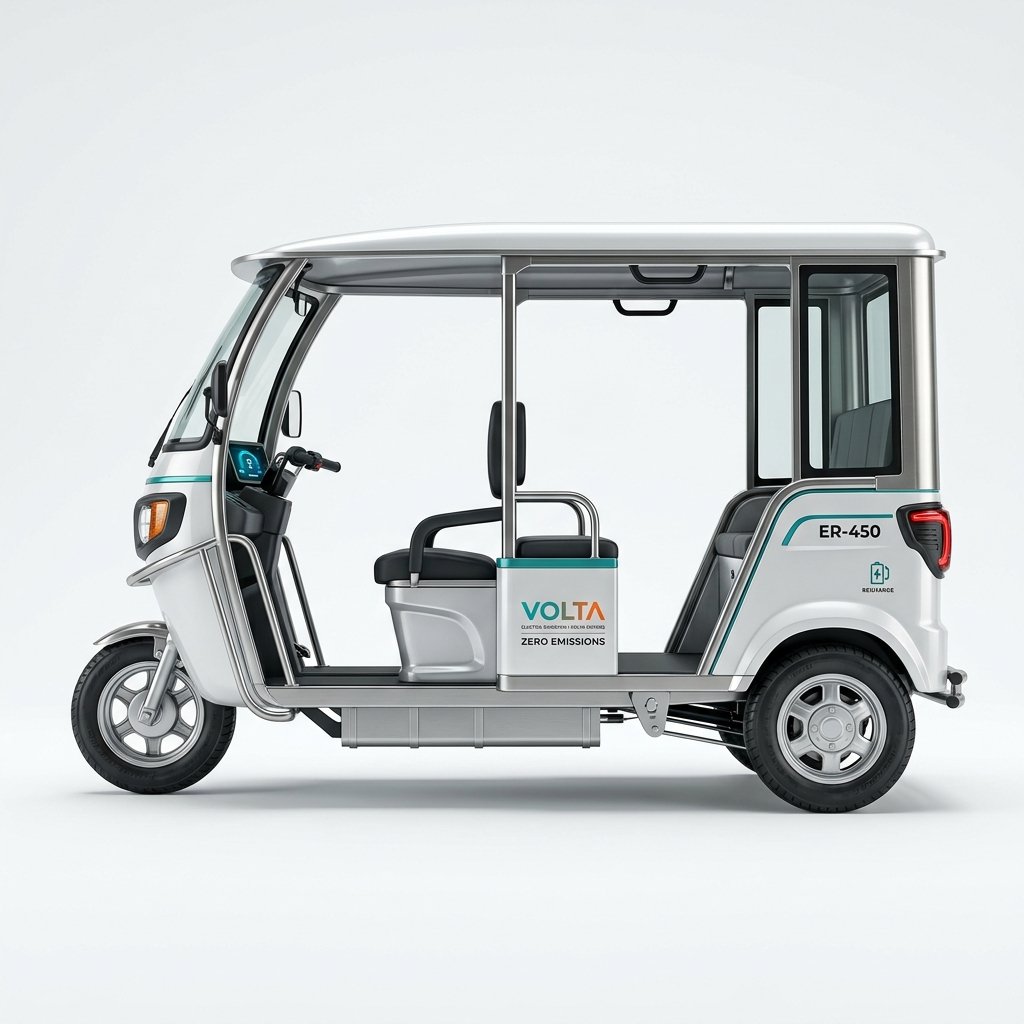Running Indian E-Rickshaw